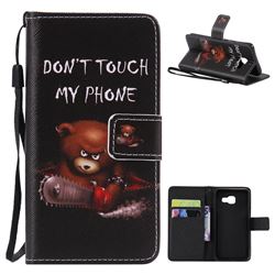 Angry Bear PU Leather Wallet Case for Samsung Galaxy A3 2016 A310