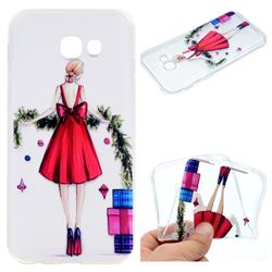 Christmas Girl Super Clear Soft TPU Back Cover for Samsung Galaxy A3 2017 A320
