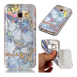 Color Plating Marble Pattern Soft TPU Case for Samsung Galaxy A3 2017 A320 - Gold
