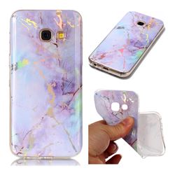 Color Plating Marble Pattern Soft TPU Case for Samsung Galaxy A3 2017 A320 - Purple
