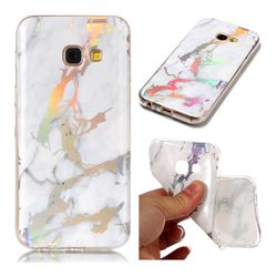 Color Plating Marble Pattern Soft TPU Case for Samsung Galaxy A3 2017 A320 - White