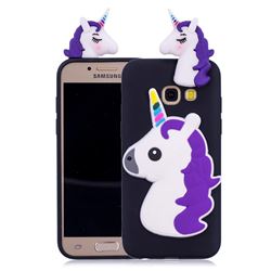 Unicorn Soft 3D Silicone Case for Samsung Galaxy A3 2017 A320 - Black