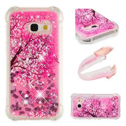 Pink Cherry Blossom Dynamic Liquid Glitter Sand Quicksand Star TPU Case for Samsung Galaxy A3 2017 A320