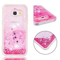 Dynamic Liquid Glitter Quicksand Sequins TPU Phone Case for Samsung Galaxy A3 2017 A320 - Rose