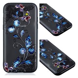 Butterfly Lace Diamond Flower Soft TPU Back Cover for Samsung Galaxy A3 2017 A320