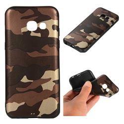 Camouflage Soft TPU Back Cover for Samsung Galaxy A3 2017 A320 - Gold Coffee