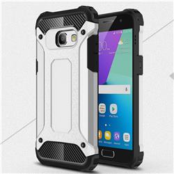King Kong Armor Premium Shockproof Dual Layer Rugged Hard Cover for Samsung Galaxy A3 2017 A320 - Technology Silver