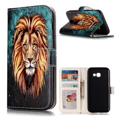 Ice Lion 3D Relief Oil PU Leather Wallet Case for Samsung Galaxy A3 2017 A320