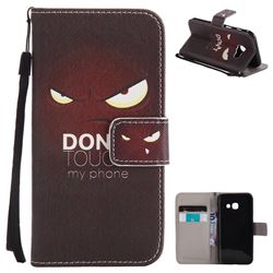 Angry Eyes PU Leather Wallet Case for Samsung Galaxy A3 2017 A320
