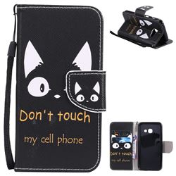 Cat Ears PU Leather Wallet Case for Samsung Galaxy A3 2017 A320