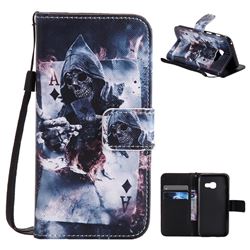 Skull Magician PU Leather Wallet Case for Samsung Galaxy A3 2017 A320