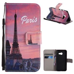 Paris Eiffel Tower PU Leather Wallet Case for Samsung Galaxy A3 2017 A320