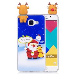 Snow Santa Claus Soft 3D Climbing Doll Soft Case for Samsung Galaxy A5 2016 A510