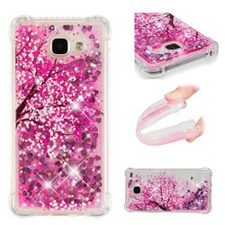 Pink Cherry Blossom Dynamic Liquid Glitter Sand Quicksand Star TPU Case for Samsung Galaxy A5 2016 A510