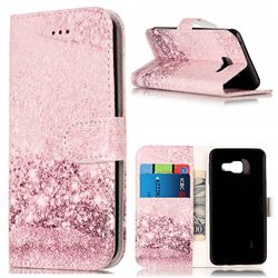 Glittering Rose Gold PU Leather Wallet Case for Samsung Galaxy A5 2016 A510