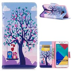 Tree and Owls Leather Wallet Case for Samsung Galaxy A5 2016 A510