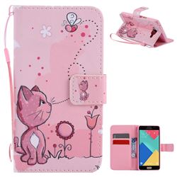 Cats and Bees PU Leather Wallet Case for Samsung Galaxy A5 2016 A510