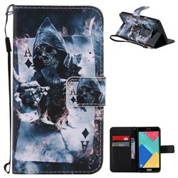 Skull Magician PU Leather Wallet Case for Samsung Galaxy A5 2016 A510