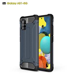 King Kong Armor Premium Shockproof Dual Layer Rugged Hard Cover for Samsung Galaxy A51 5G - Navy