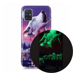 Wolf Howling Noctilucent Soft TPU Back Cover for Samsung Galaxy A51 5G