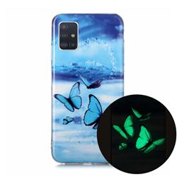 Flying Butterflies Noctilucent Soft TPU Back Cover for Samsung Galaxy A51 5G