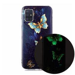 Golden Butterflies Noctilucent Soft TPU Back Cover for Samsung Galaxy A51 5G