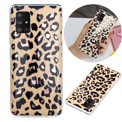 Leopard Galvanized Rose Gold Marble Phone Back Cover for Samsung Galaxy A51 5G