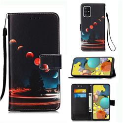 Wandering Earth Matte Leather Wallet Phone Case for Samsung Galaxy A51 5G