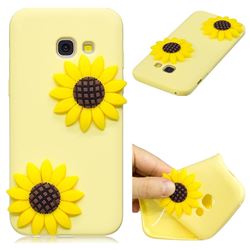 Yellow Sunflower Soft 3D Silicone Case for Samsung Galaxy A5 2017 A520