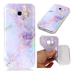 Color Plating Marble Pattern Soft TPU Case for Samsung Galaxy A5 2017 A520 - Purple