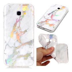 Color Plating Marble Pattern Soft TPU Case for Samsung Galaxy A5 2017 A520 - White