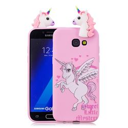 Wings Unicorn Soft 3D Climbing Doll Soft Case for Samsung Galaxy A5 2017 A520