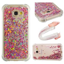 Dynamic Liquid Glitter Sand Quicksand TPU Case for Samsung Galaxy A5 2017 A520 - Rose Gold Love Heart