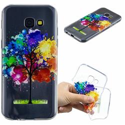 Oil Painting Tree Clear Varnish Soft Phone Back Cover for Samsung Galaxy A5 2017 A520