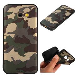 Camouflage Soft TPU Back Cover for Samsung Galaxy A5 2017 A520 - Gold Green