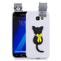 Little Black Cat Soft 3D Climbing Doll Soft Case for Samsung Galaxy A5 2017 A520