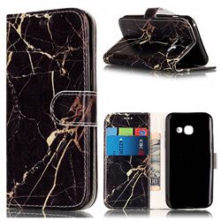 Black Gold Marble PU Leather Wallet Case for Samsung Galaxy A5 2017 A520