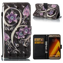 Peacock Flower 3D Painted Leather Wallet Case for Samsung Galaxy A5 2017 A520