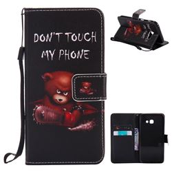Angry Bear PU Leather Wallet Case for Samsung Galaxy A5 2017 A520