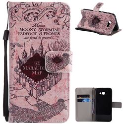 Castle The Marauders Map PU Leather Wallet Case for Samsung Galaxy A5 2017 A520