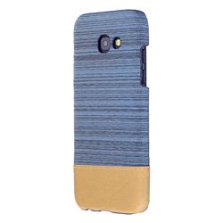 Canvas Cloth Coated Plastic Back Cover for Samsung Galaxy A5 2017 A520 - Light Blue