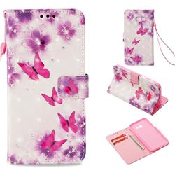 Stamen Butterfly 3D Painted Leather Wallet Case for Samsung Galaxy A5 2017 A520