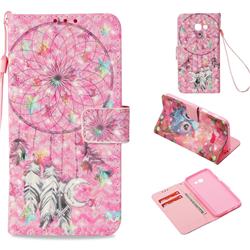 Flower Dreamcatcher 3D Painted Leather Wallet Case for Samsung Galaxy A5 2017 A520