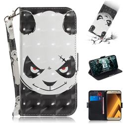 Angry Bear 3D Painted Leather Wallet Phone Case for Samsung Galaxy A5 2017 A520