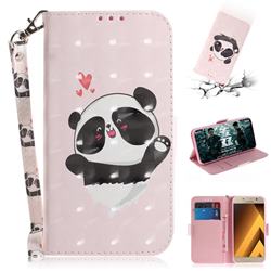Heart Cat 3D Painted Leather Wallet Phone Case for Samsung Galaxy A5 2017 A520