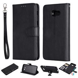 Retro Greek Detachable Magnetic PU Leather Wallet Phone Case for Samsung Galaxy A5 2017 A520 - Black