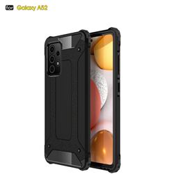King Kong Armor Premium Shockproof Dual Layer Rugged Hard Cover for Samsung Galaxy A52 5G - Black Gold