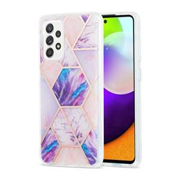 Purple Dream Marble Pattern Galvanized Electroplating Protective Case Cover for Samsung Galaxy A52 (4G, 5G)