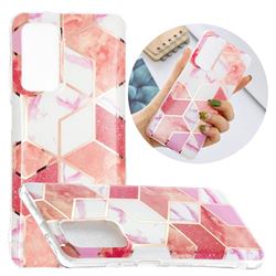 Cherry Glitter Painted Marble Electroplating Protective Case for Samsung Galaxy A52 (4G, 5G)