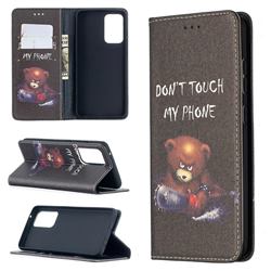 Chainsaw Bear Slim Magnetic Attraction Wallet Flip Cover for Samsung Galaxy A52 5G